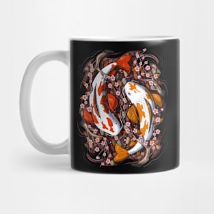 Japanese Koi Fish Cherry Blossom Mug